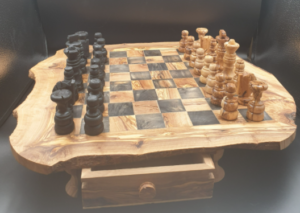 échiquier 50cm en bois d'olivier