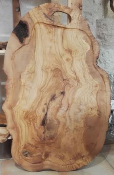 planche à découper brut en bois d'olivier