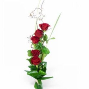 bouquet linéaire de roses