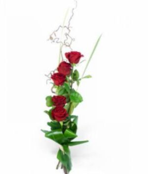 bouquet linéaire de roses
