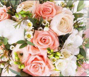 bouquet de fleurs pastels